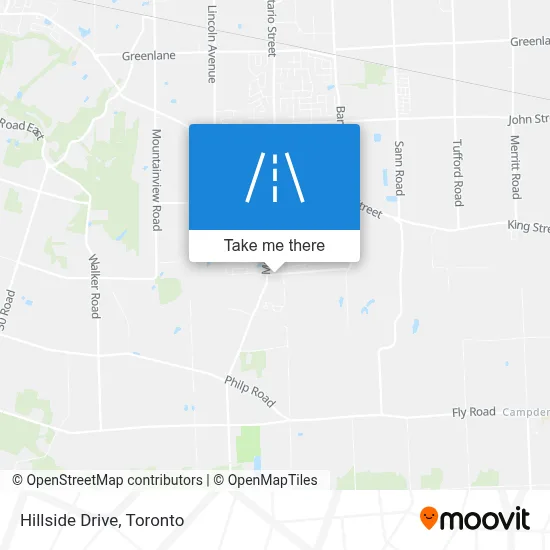 Hillside Drive map