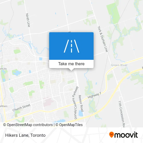 Hikers Lane map