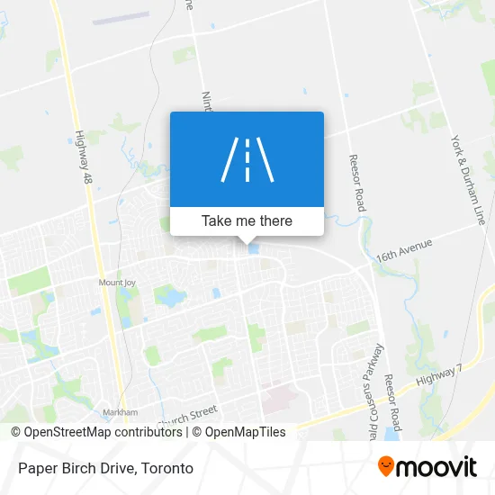 Paper Birch Drive map