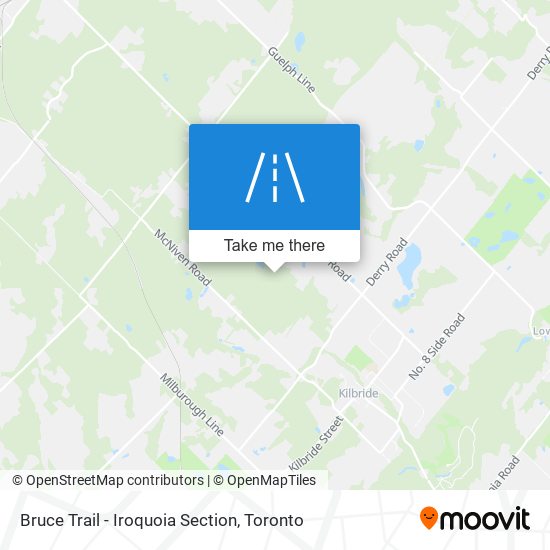 Bruce Trail - Iroquoia Section map