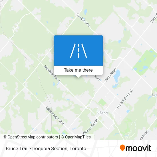 Bruce Trail - Iroquoia Section map