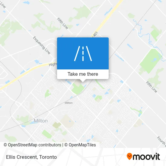 Ellis Crescent map