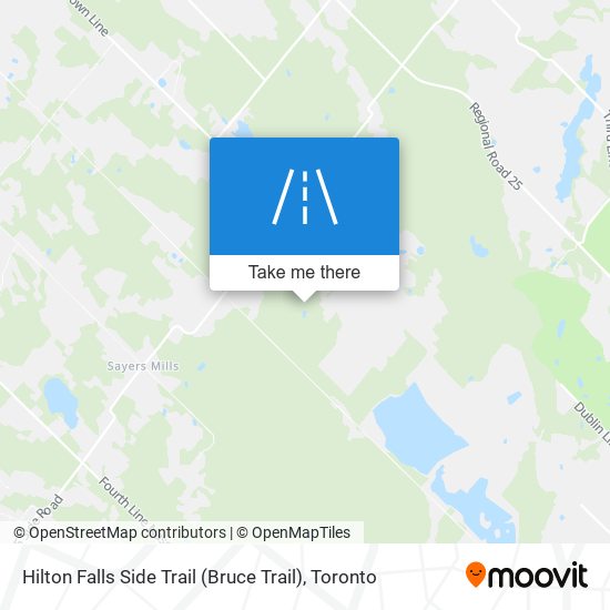 Hilton Falls Side Trail (Bruce Trail) plan