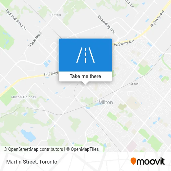 Martin Street map