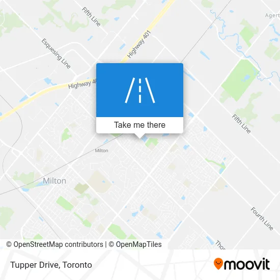 Tupper Drive map