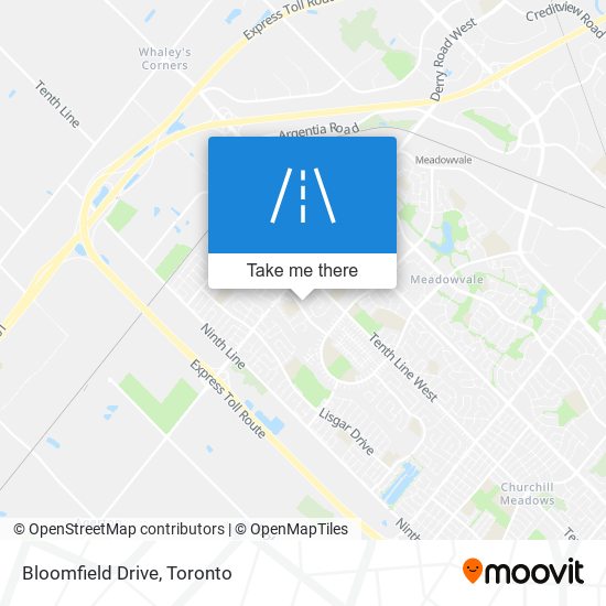 Bloomfield Drive map