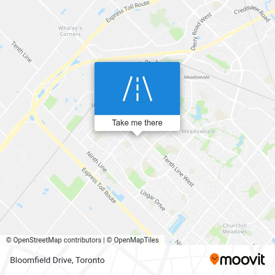 Bloomfield Drive map