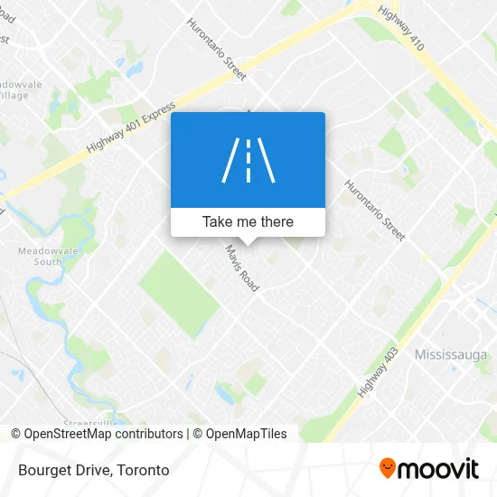 Bourget Drive map
