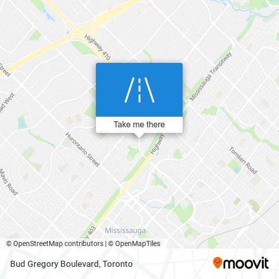 Bud Gregory Boulevard map