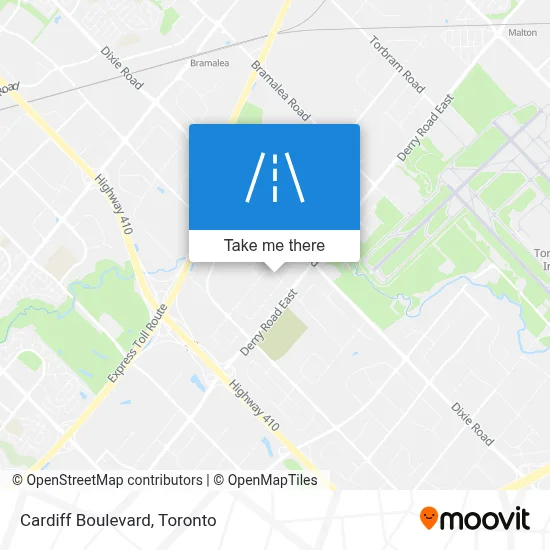 Cardiff Boulevard map