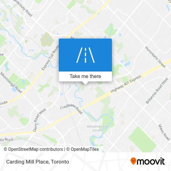 Carding Mill Place map