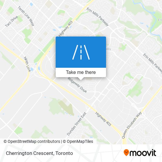 Cherrington Crescent map