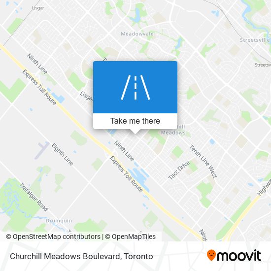 Churchill Meadows Boulevard map