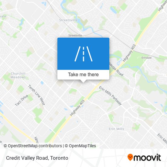 Credit Valley Road map