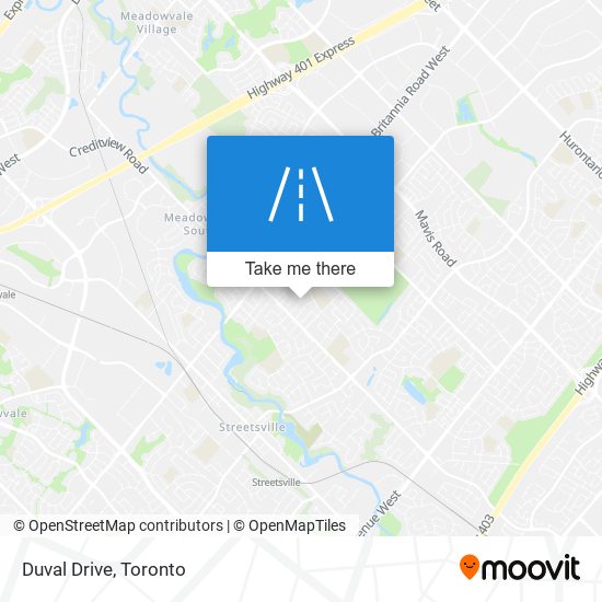 Duval Drive map