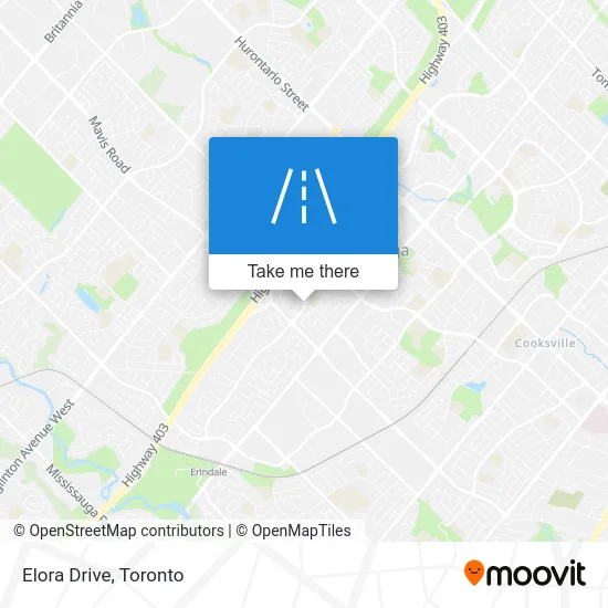 Elora Drive map
