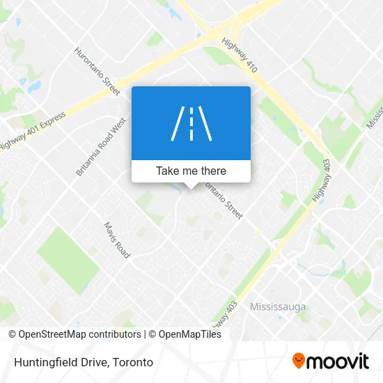 Huntingfield Drive map