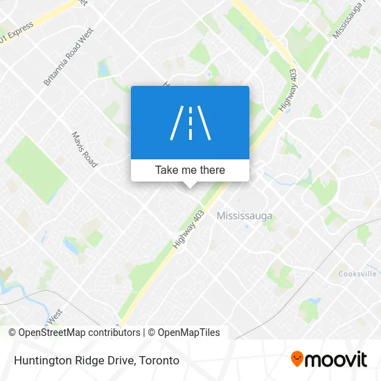 Huntington Ridge Drive map
