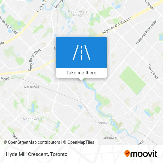 Hyde Mill Crescent map
