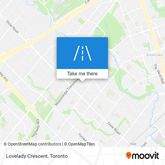 Lovelady Crescent map