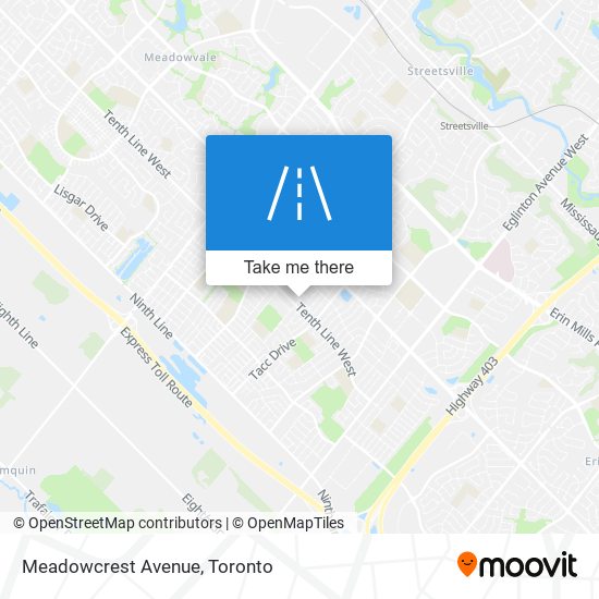 Meadowcrest Avenue map