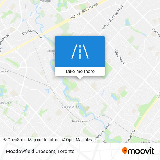 Meadowfield Crescent map