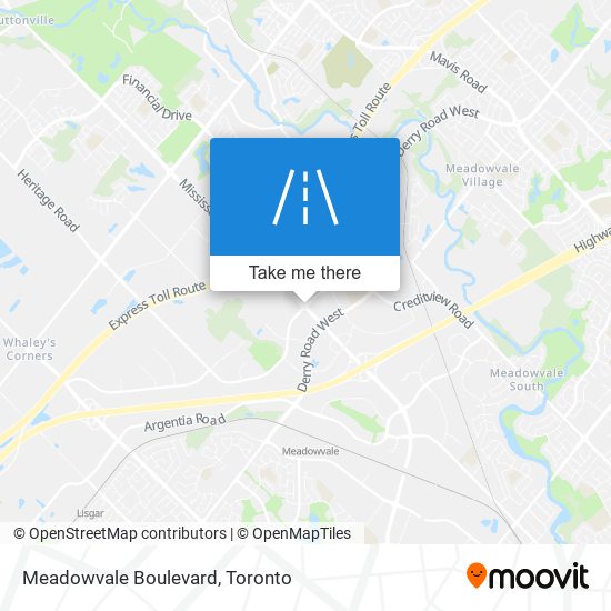 Meadowvale Boulevard map