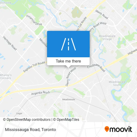 Mississauga Road map