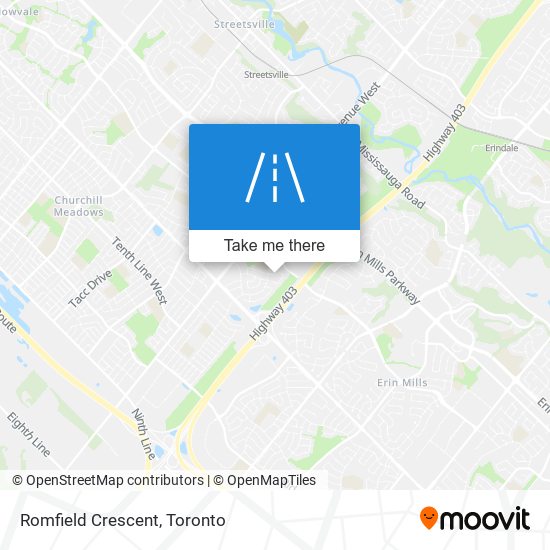 Romfield Crescent map