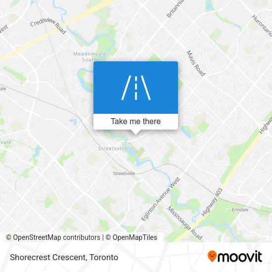 Shorecrest Crescent map