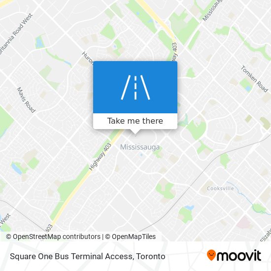 Square One Bus Terminal Access map