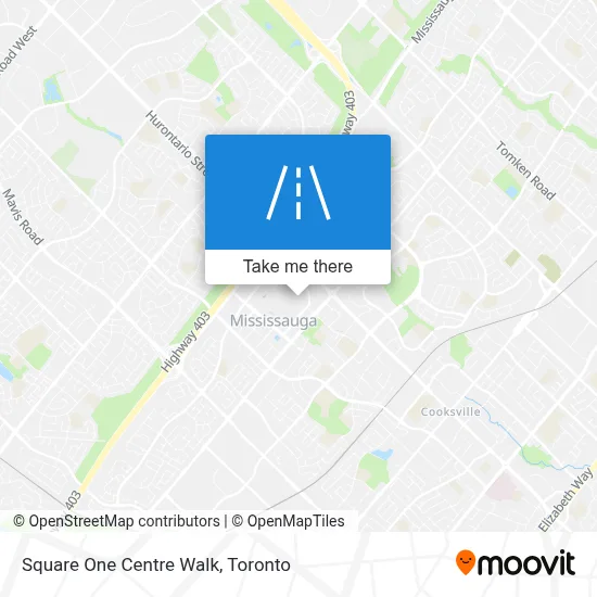 Square One Centre Walk map