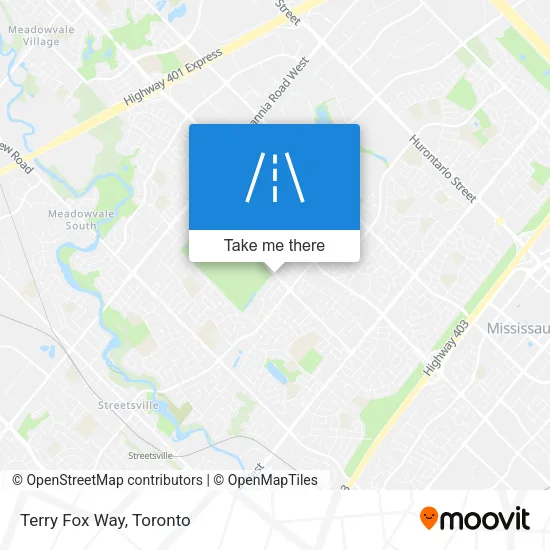 Terry Fox Way map