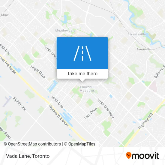 Vada Lane map