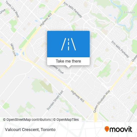 Valcourt Crescent map