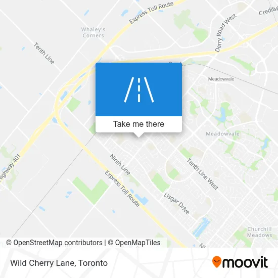 Wild Cherry Lane map