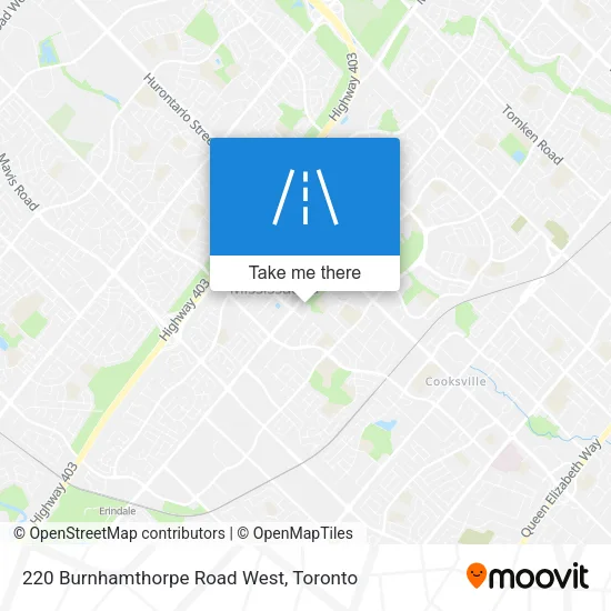 220 Burnhamthorpe Road West map