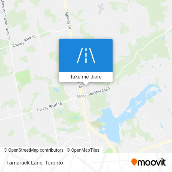Tamarack Lane map