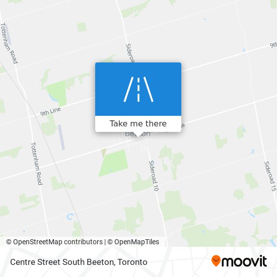 Centre Street South Beeton map