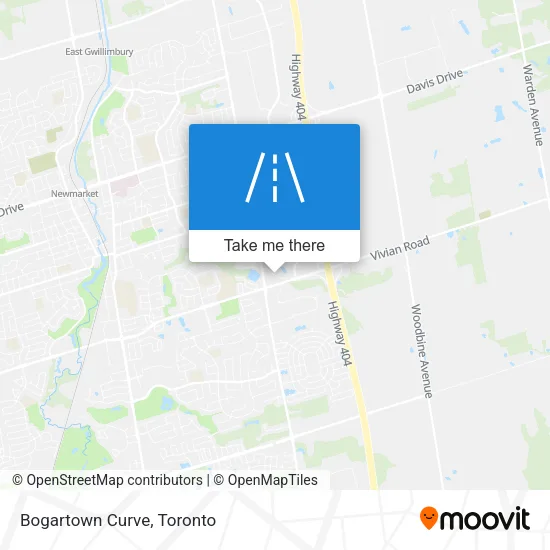Bogartown Curve map