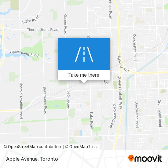 Apple Avenue map