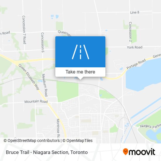 Bruce Trail - Niagara Section map