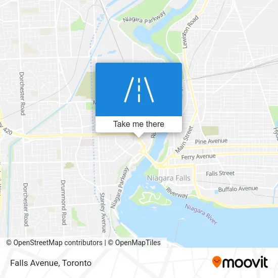 Falls Avenue map