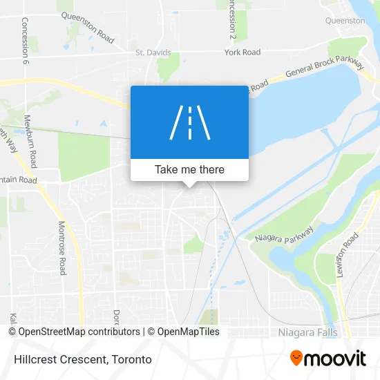 Hillcrest Crescent map