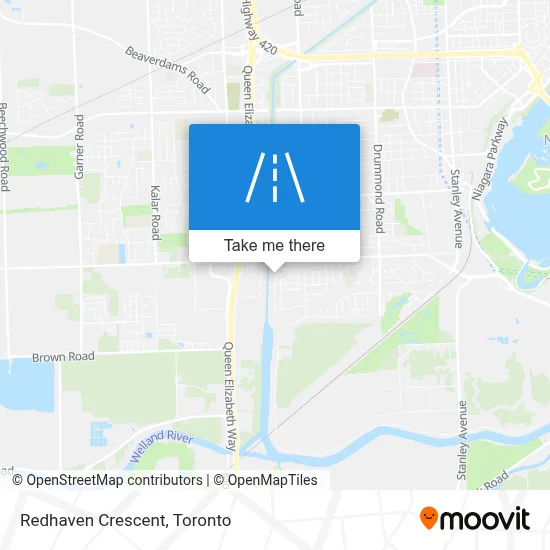 Redhaven Crescent map