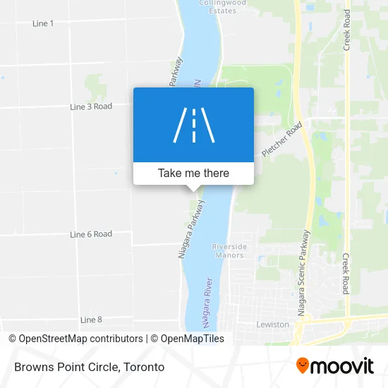 Browns Point Circle map