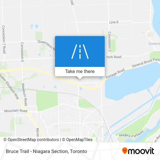 Bruce Trail - Niagara Section map