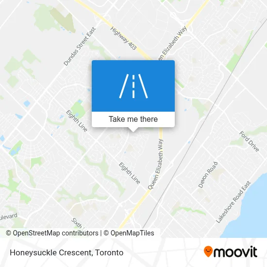 Honeysuckle Crescent map