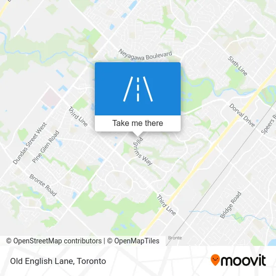 Old English Lane map