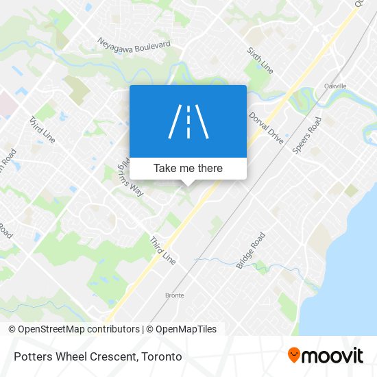 Potters Wheel Crescent map